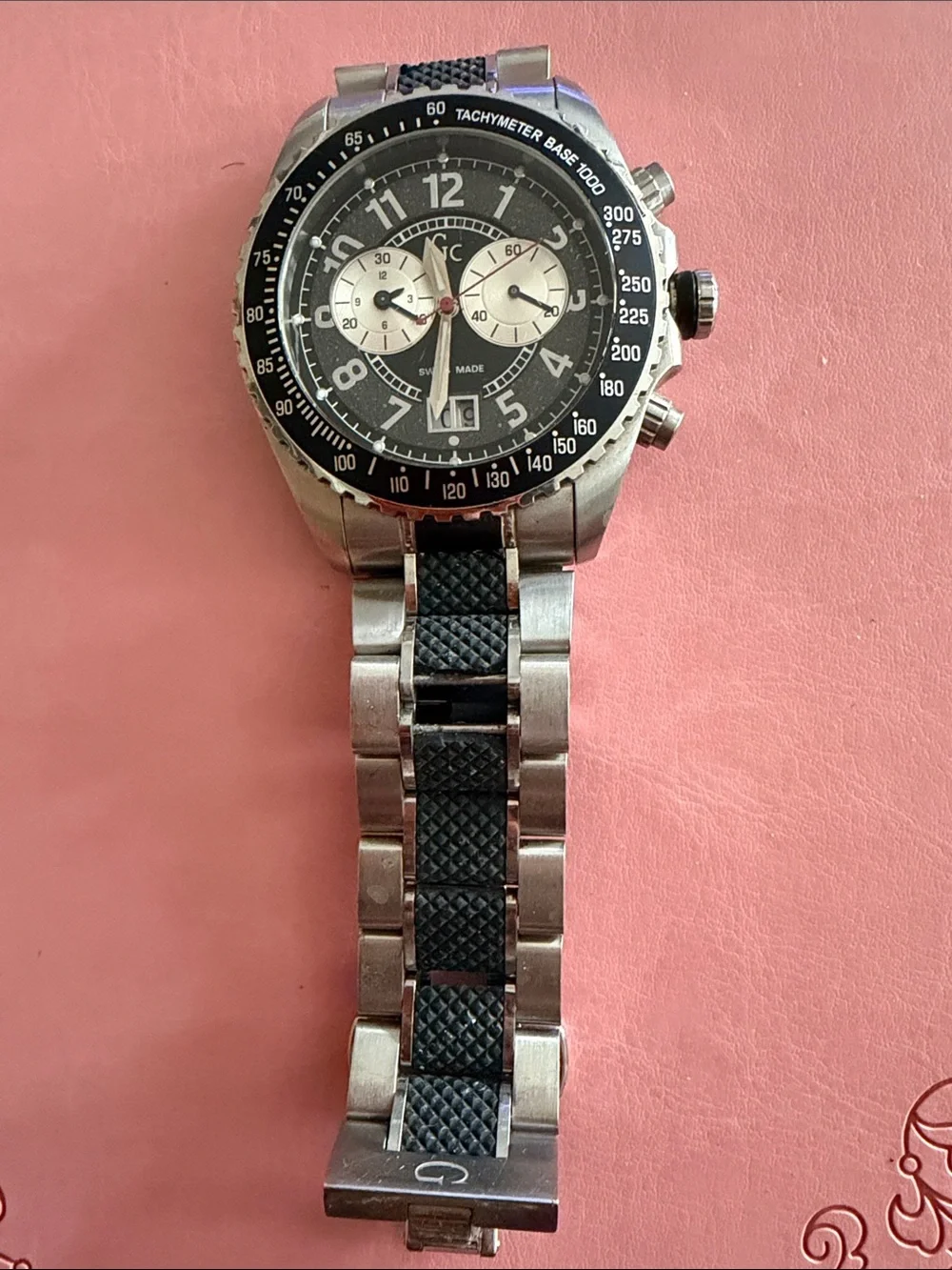 Guess GC Men’s Black Chronograph Swim Watch